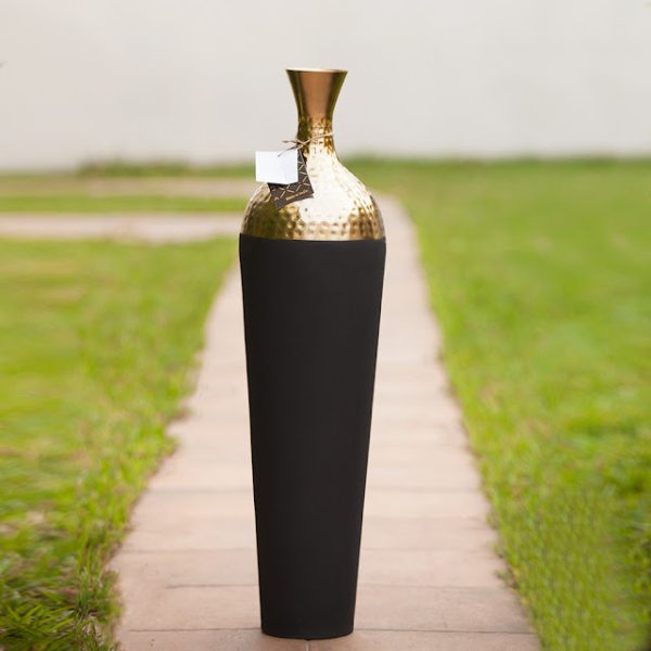 Tower Vase - Gold & Black